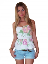 vintage rózsás top