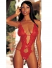 alul nyitott csipke body