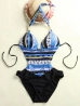 egzotikus mintás push-up trikini