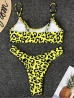 leopárdos tanga bikini