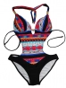 egzotikus mintás push-up trikini