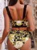 luxus mintás magasderekú bikini