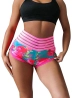 virágos magasderekú short