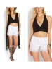 fehér horgolt short